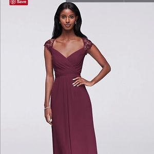 Wine colored bridesmaid dress